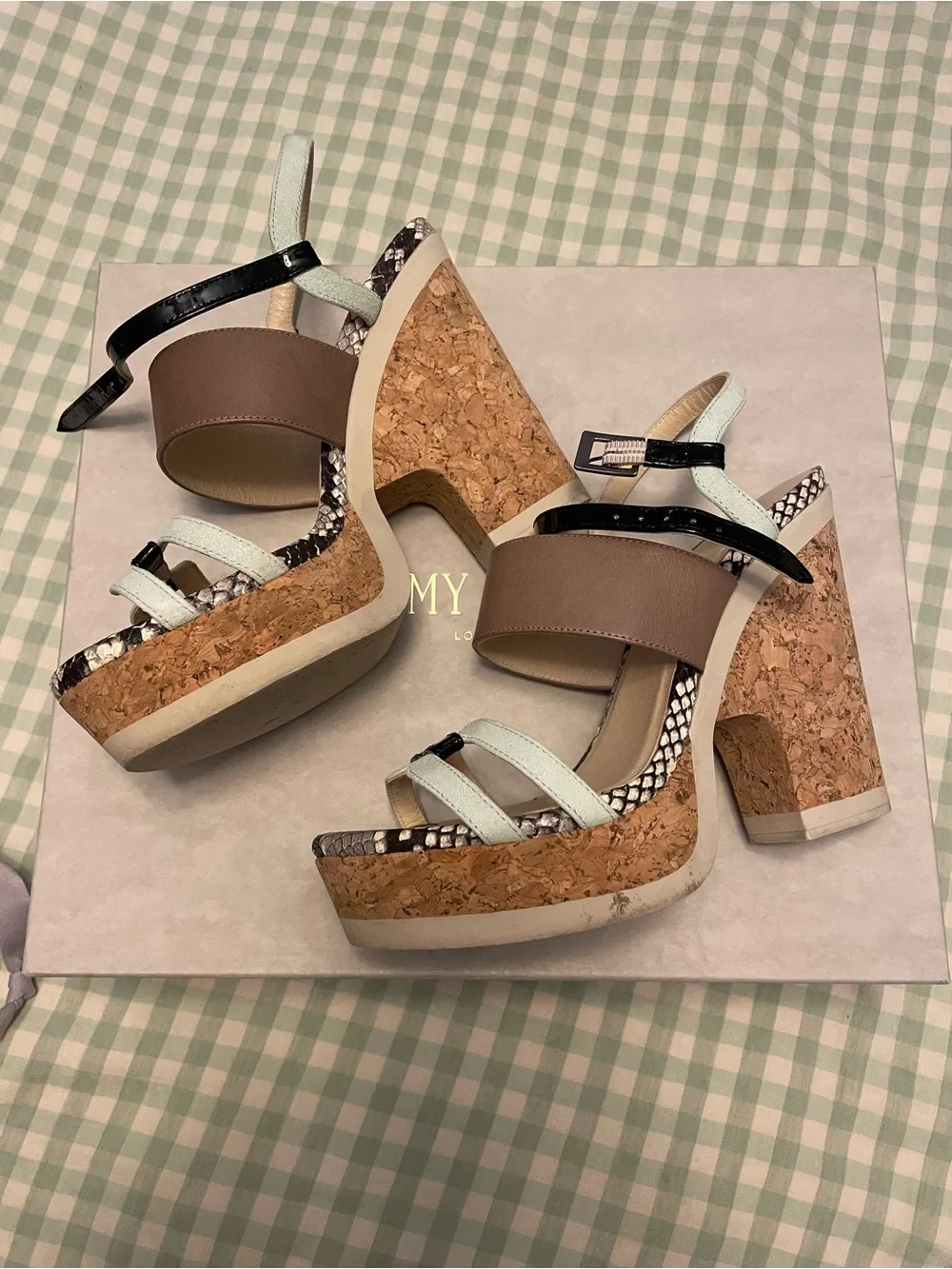 Jimmy Choo Nimson Suede Platform Sandals